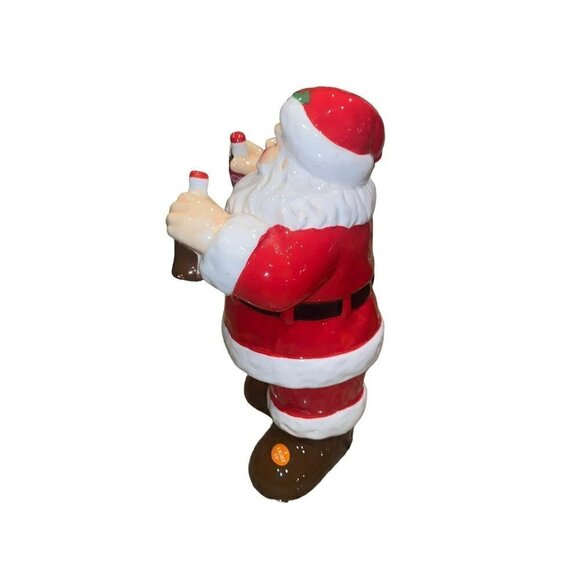 Coca Cola Santa Claus Drinking A Coke light up Ceramic fugure - Picture 2 of 5